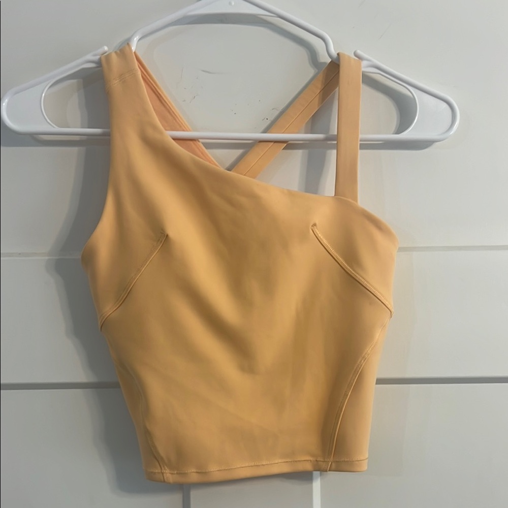 Lululemon Everlux Tennis Tank, Size 0, square size dot, Summer Glow 💛🧡